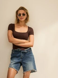 Victoria's Secret Bodywear By Victoria With FeatherSoft™ Innovation Square-Neck Bodysuit -Underwear Promotional Store 1126402933F6 OM S