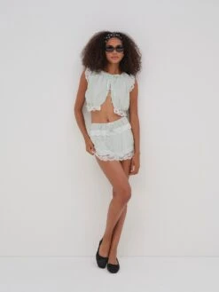 Mint Twist Jacquard Top -Underwear Promotional Store 1126442502K1 OF DET