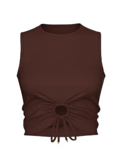 Beachwear Swim Tie-Front Tank Top -Underwear Promotional Store 1126473233F6 OF F