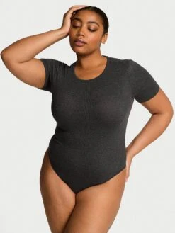 Victoria's Secret Ribbed Modal Short-Sleeve Bodysuit