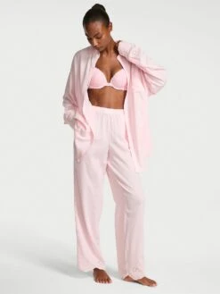 Victoria's Secret Modal-Cotton Striped Long Pajama Set -Underwear Promotional Store 112648252HMN OM F