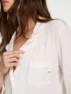 Victoria's Secret Modal Soft Eyelet Button-Front Sleepshirt -Underwear Promotional Store 1126490334Y5 OF DET