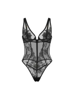 Rose Lace Plunge Teddy -Underwear Promotional Store 1126495054A2 OF F