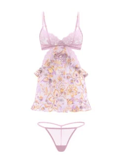 Vintage Blossom Babydoll Set -Underwear Promotional Store 1126495777DT OF F