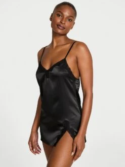 Victoria's Secret Tease Satin Lace-Trim Mini Slip