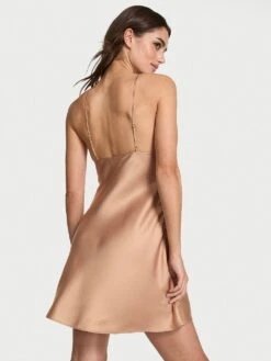 Victoria's Secret Sheer Rose Satin Draped Mini Slip 11 Victoria's Secret Sheer Rose Satin Draped Mini Slip -Underwear Promotional Store 1126506565H8 OM B