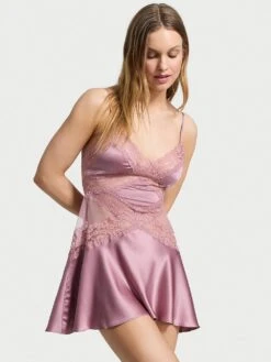 Dare To Dream Lace & Satin Flounce Slip -Underwear Promotional Store 112650713Y9S OM F