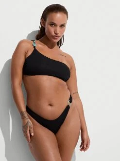 Beaded One-Shoulder Bandeau Bikini Top -Underwear Promotional Store 112650952ZUO OM F