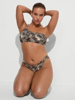 Beaded One-Shoulder Bandeau Bikini Top -Underwear Promotional Store 1126509578MX OM F