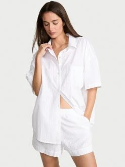 Victoria's Secret Modal-Cotton Striped Short Pajama Set -Underwear Promotional Store 1126528495D1 OM F