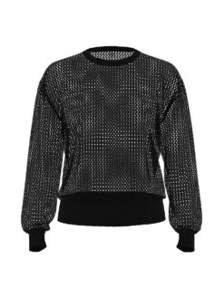 Beachwear Crochet Crewneck Sweater -Underwear Promotional Store 112653202ZUO OF F