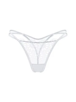 Eyelet Mesh Strappy String Thong Panty -Underwear Promotional Store 1126535895D1 OF F
