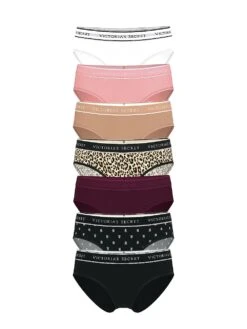 Victoria's Secret 5-Pack Logo Cotton Hiphugger Panties -Underwear Promotional Store 112654384YXY OF F