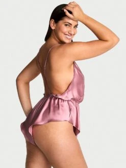 Victoria's Secret Satin Flutter Romper 16 Victoria's Secret Satin Flutter Romper -Underwear Promotional Store 112678234SHM OM B