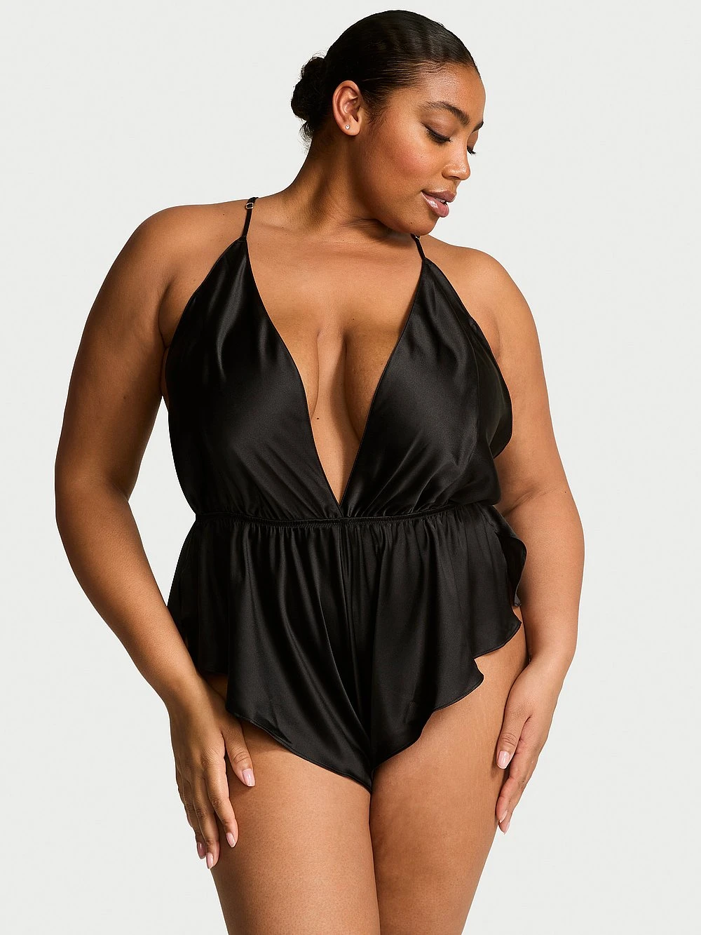 Victoria's Secret Satin Flutter Romper 8 Victoria's Secret Satin Flutter Romper - Image 8