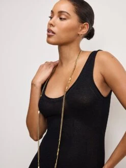 GOOD AMERICAN Scoop-Neck Stretch Rib Knit Maxi Dress -Underwear Promotional Store 1126887752A1 OF F