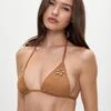Frankies Bikinis Paradise Suede Bikini Top