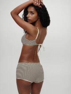 Frankies Bikinis Jolene Striped Rib Bikini Bottom