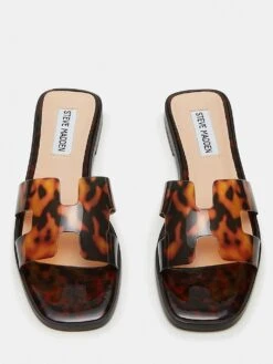 Steve Madden Hadyn Black Leather Sandals -Underwear Promotional Store 11272320A418 OF F 2